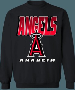 Anaheim Angels REDBLACK Retro MLB Hoodie Sweatshirt - Crewneck Style for True Fans