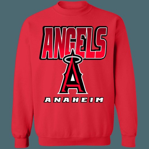 Anaheim Angels REDBLACK Retro MLB Hoodie Sweatshirt - Crewneck Style for True Fans - Image 2