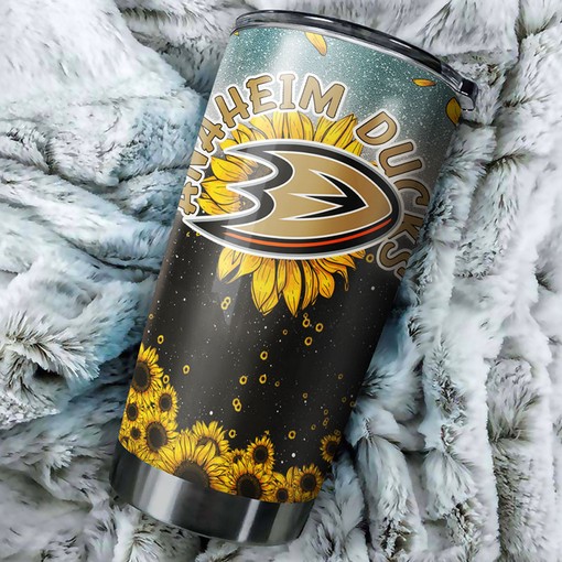 Anaheim Ducks NHL Tumbler Sunflower NHL Tumbler Design for Fans, Ideal for Any Occasion with Tumbler Ideas - Image 2