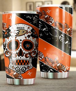 Anaheim Ducks NHL Tumbler with Skull Design - Perfect for Fans