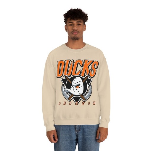 Anaheim Mighty Ducks HALLOWEEN Retro NHL Hoodie Sweatshirt - Tee for Die-Hard Fans - Image 3