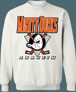 Anaheim Mighty Ducks Orange County Vintage NHL Hoodie Sweatshirt - Tee for Hockey Fanatics