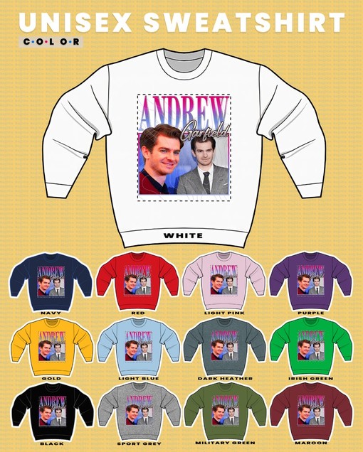 Andrew Garfield Homage Sweater, Andrew Garfield Fan Tees, Andrew Garfield Merch Gift for Movie Fans - Image 3