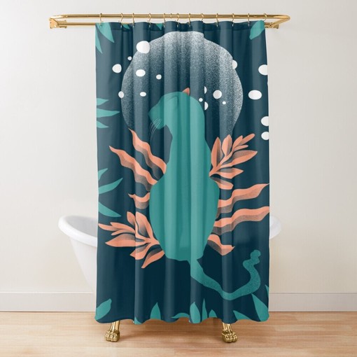 Animal Shower Curtain with Jungle Decor, Unique Design, Waterproof, Hooks Included - Image 4