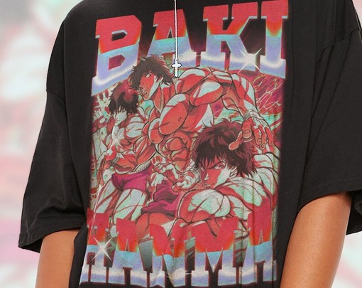 Anime Baki Hanma Vintage Shirt - Classic Movie T-Shirts for Manga Fans - Image 2