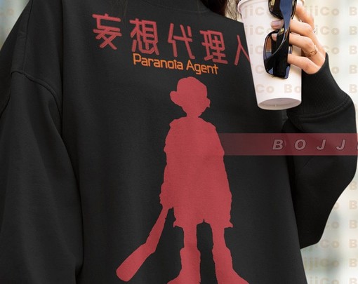 Anime PARANOIA AGENT Sweatshirt: Minimalist Movie Shirt with Cool Design for Fans - Image 4