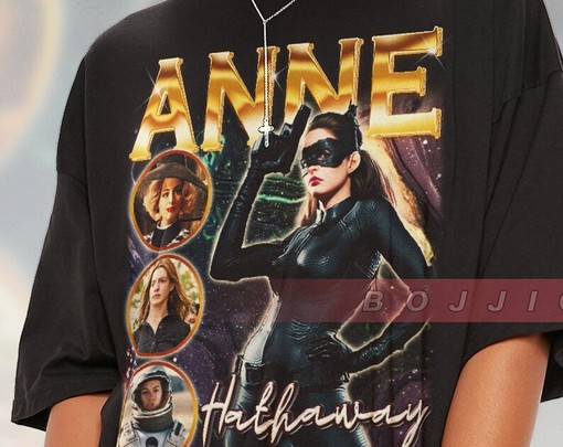 Anne Hathaway Vintage Shirt - Movie Shirts for Women - Anne Hathaway Homage Tshirt - Classic Movie T Shirts - Image 2