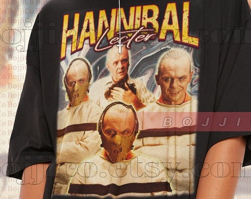 Anthony Hopkins Horror Movie Shirt, Silence of the Lambs, Red Dragon Tee, Hannibal Lecter Retro Film Tshirt - Image 2