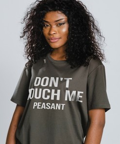 Anti-Social Sassy Unisex Shirt with Don't Touch Me, Peasant Quote