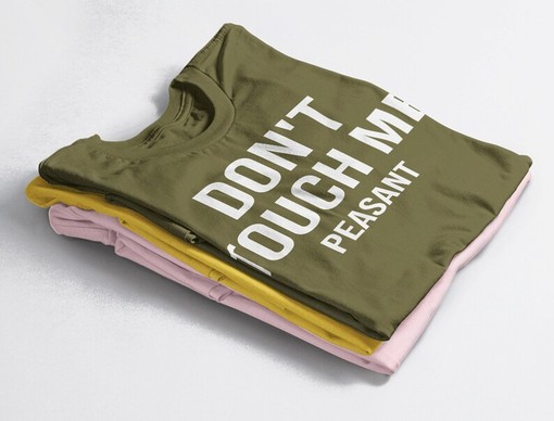 Anti-Social Sassy Unisex Shirt with Don't Touch Me, Peasant Quote - Image 4
