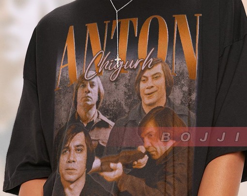 Anton Chigurh T-Shirt Call it Friend-o, Retro Movie Shirts, Javier Bardem Film Tshirt for Movie Fans - Image 2