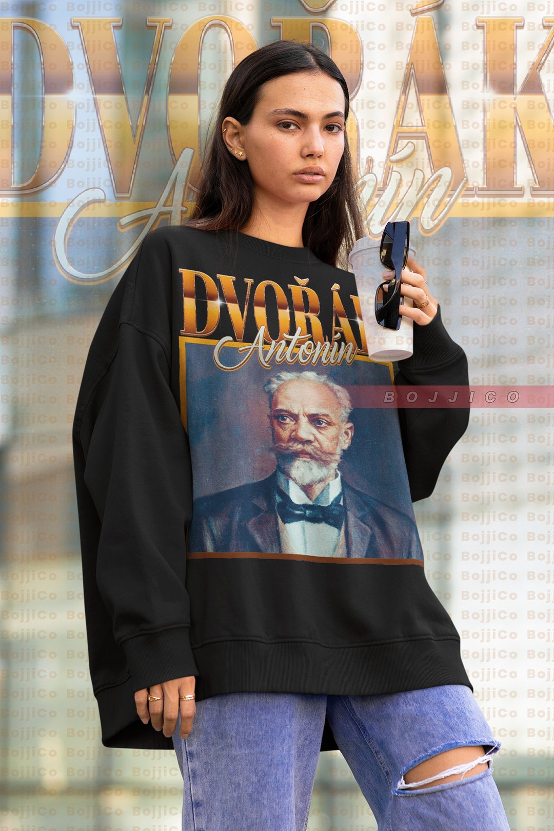 AntonÃn Dvořák Classical Music Artist Sweatshirt - Minimalist Movie Shirts for Music Lovers