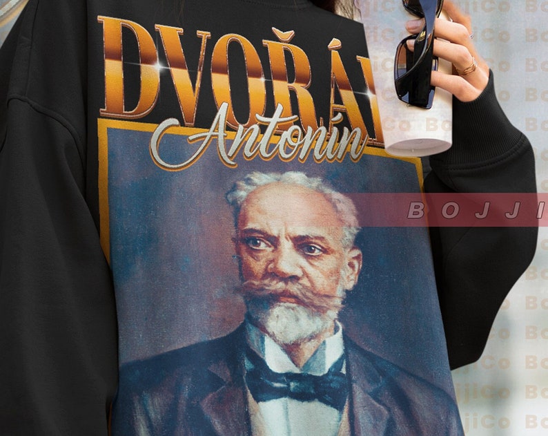 AntonÃn Dvořák Classical Music Artist Sweatshirt - Minimalist Movie Shirts for Music Lovers - Image 4