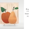 Apple Pear Print Kids Bathroom Shower Curtain, Funny Waterproof & Washable Decor, Customized Sizes for a Perfect Fit