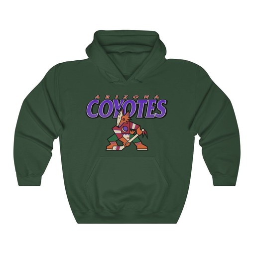 Arizona Coyotes Kachina Vintage 90's NHL Sport Shirt - Heavyweight Hoodie Sweatshirt for Hockey Lovers - Image 2