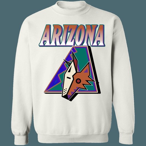 Arizona Diamondbacks Coyotes MASH-UP Vintage NHL MLB Hoodie Sweatshirt - Tee for Baseball Enthusiasts