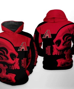 Arizona Diamondbacks MLB Punisher Skull Zipper Hoodie 3D All-Over Print