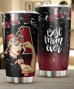 Arizona Diamondbacks MLB Tumbler - The Strongest Best Mom Ever Gift for Baseball-loving Moms with Custom MLB Logo