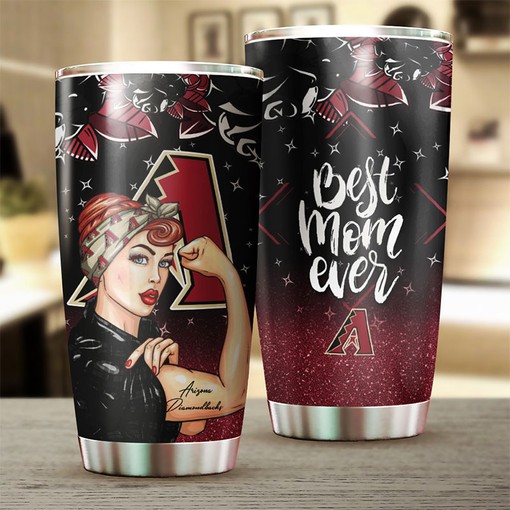 Arizona Diamondbacks MLB Tumbler - The Strongest Best Mom Ever Gift for Baseball-loving Moms with Custom MLB Logo
