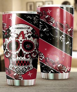 Arizona Diamondbacks MLB Tumbler with Skull Design - Ideal Tumbler for D-backs Lovers