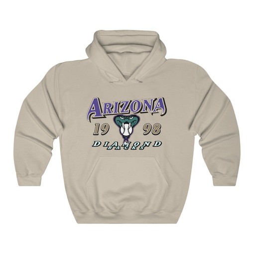 Arizona Diamondbacks Vintage 90's MLB Sport Shirt - Heavyweight Hoodie Sweatshirt for Baseball Fans - Image 3