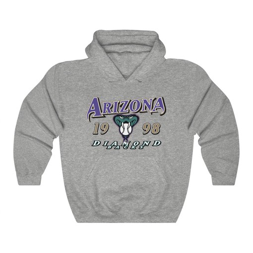Arizona Diamondbacks Vintage 90's MLB Sport Shirt - Heavyweight Hoodie Sweatshirt for Baseball Fans - Image 4
