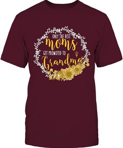 Arizona State Sun Devils Best Moms Get Promoted To Grandma T-Shirt