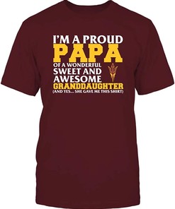 Arizona State Sun Devils Proud Papa Granddaughter Hoodie