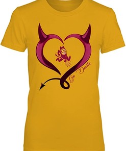 Arizona State Sun Devils T-Shirt - Devils Heart, Perfect for NCAA Fans