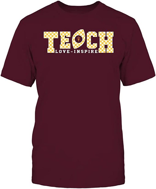 Arizona State Sun Devils Teach Love Inspire Football Team T-Shirt