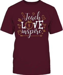Arizona State Sun Devils Teach Love Inspire Ornaments T-Shirt