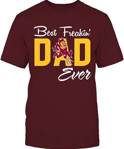 Arizona State Sun Devils Vintage T-Shirt - Best Freakin' Dad Ever NCAA Tee