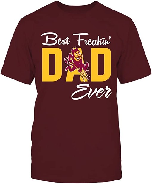 Arizona State Sun Devils Vintage T-Shirt - Best Freakin' Dad Ever NCAA Tee