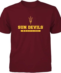 Arizona State Sun Devils Vintage T-Shirt - Mascot Logo Wrestling NCAA Tee