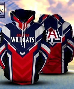 Arizona Wildcats Basketball NCAA All Over Print Hoodie with Custom Printing in 3D