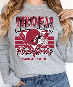 Arkansas Crewneck Sweatshirt, Vintage Football Fan Shirt - Comfortable NCAA Shirts for Men