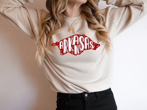Arkansas Football Shirt - University Of Arkansas Sweater, Razorbacks Sweatshirt, Go Hogs Sweater - Image 3
