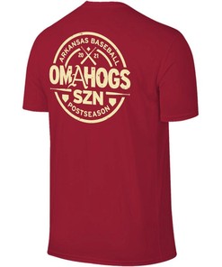 Arkansas Razorbacks 2021 Omahogs Szn Crossbat Short Sleeve T-Shirt for Men