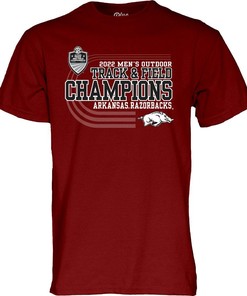 Arkansas Razorbacks 2022 SEC Track and Field Conference Tournament Champions T-Shirt with State University Shirt