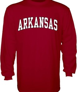 Arkansas Razorbacks: Arching Team Color Long Sleeve T-Shirt for NCAA Fans