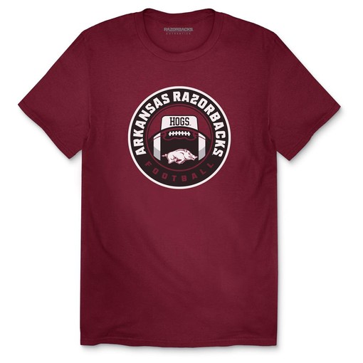 Arkansas Razorbacks Cardinal Game Ball Football T-Shirt for Men with Quotes
