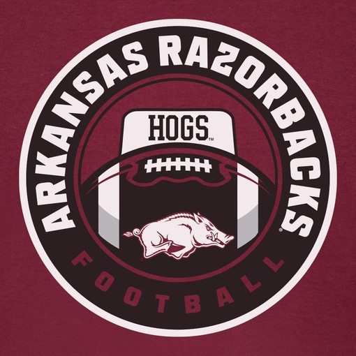 Arkansas Razorbacks Cardinal Game Ball Football T-Shirt for Men with Quotes - Image 2