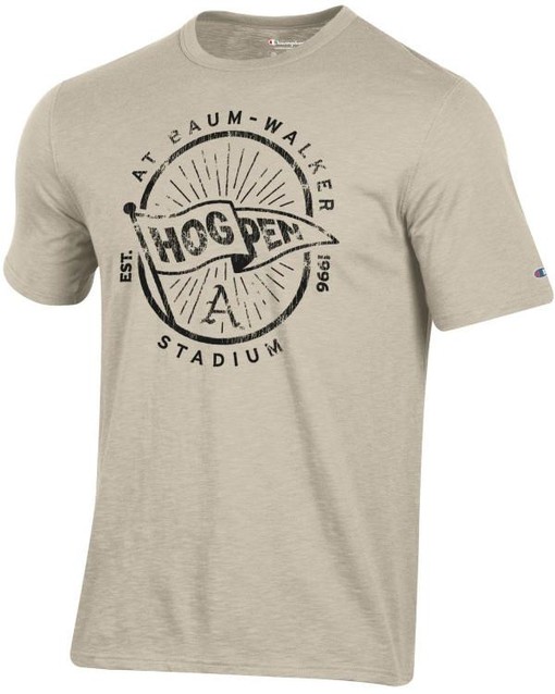 Arkansas Razorbacks Champion Hog Pen Baseball Short Sleeve Slub T-Shirt with Sports Quotes