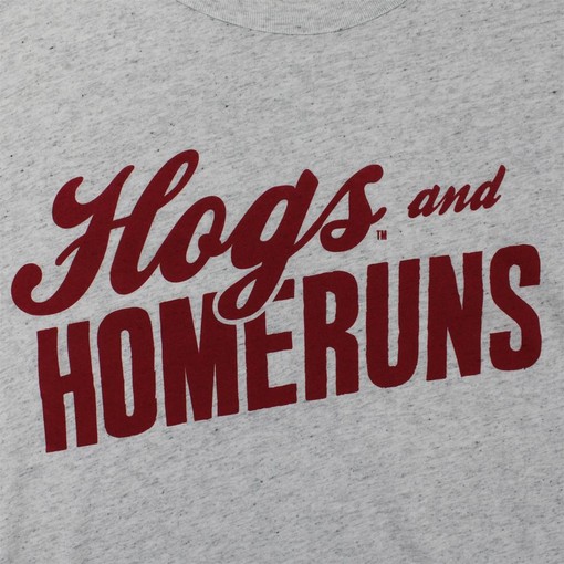 Arkansas Razorbacks Hogs and Homeruns Triblend Short Sleeve T-Shirt - Hogs Shirt Gifts for Razorbacks Lovers - Image 2