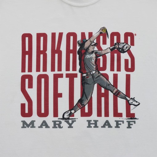 Arkansas Razorbacks Mary Haff Silhouette Short Sleeve T-Shirt - Hogs Shirt Gifts for Razorbacks Lovers - Image 2
