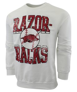 Arkansas Razorbacks Midday Tri-Blend Fleece Crew Sweatshirt for NCAA Fans
