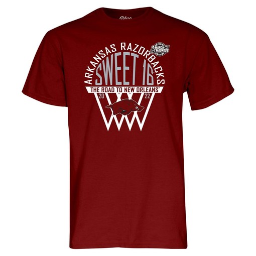 Arkansas Razorbacks NCAA Basketball Sweet 16 Short Sleeve T-Shirt for Men