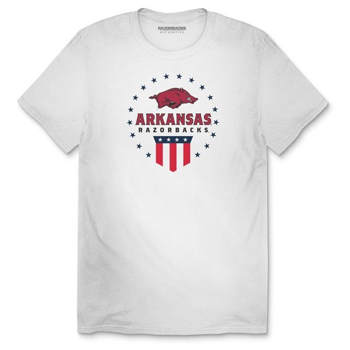 Arkansas Razorbacks Patriotic Banner Short Sleeve T-Shirt - Hogs Shirt Gifts for Razorbacks Lovers