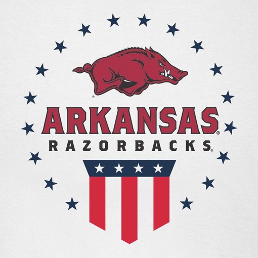 Arkansas Razorbacks Patriotic Banner Short Sleeve T-Shirt - Hogs Shirt Gifts for Razorbacks Lovers - Image 2