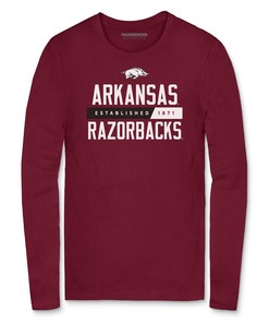 Arkansas Razorbacks School Harmony Long Sleeve T-Shirt Cardinal - Hogs Shirt Gifts for Razorbacks Lovers